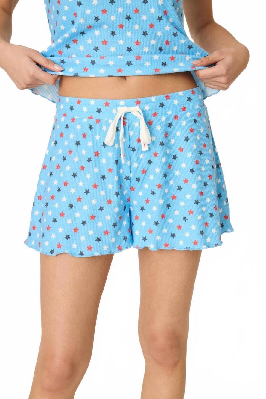 NEW PJ SALVAGE star spangled summer pajama short in blue